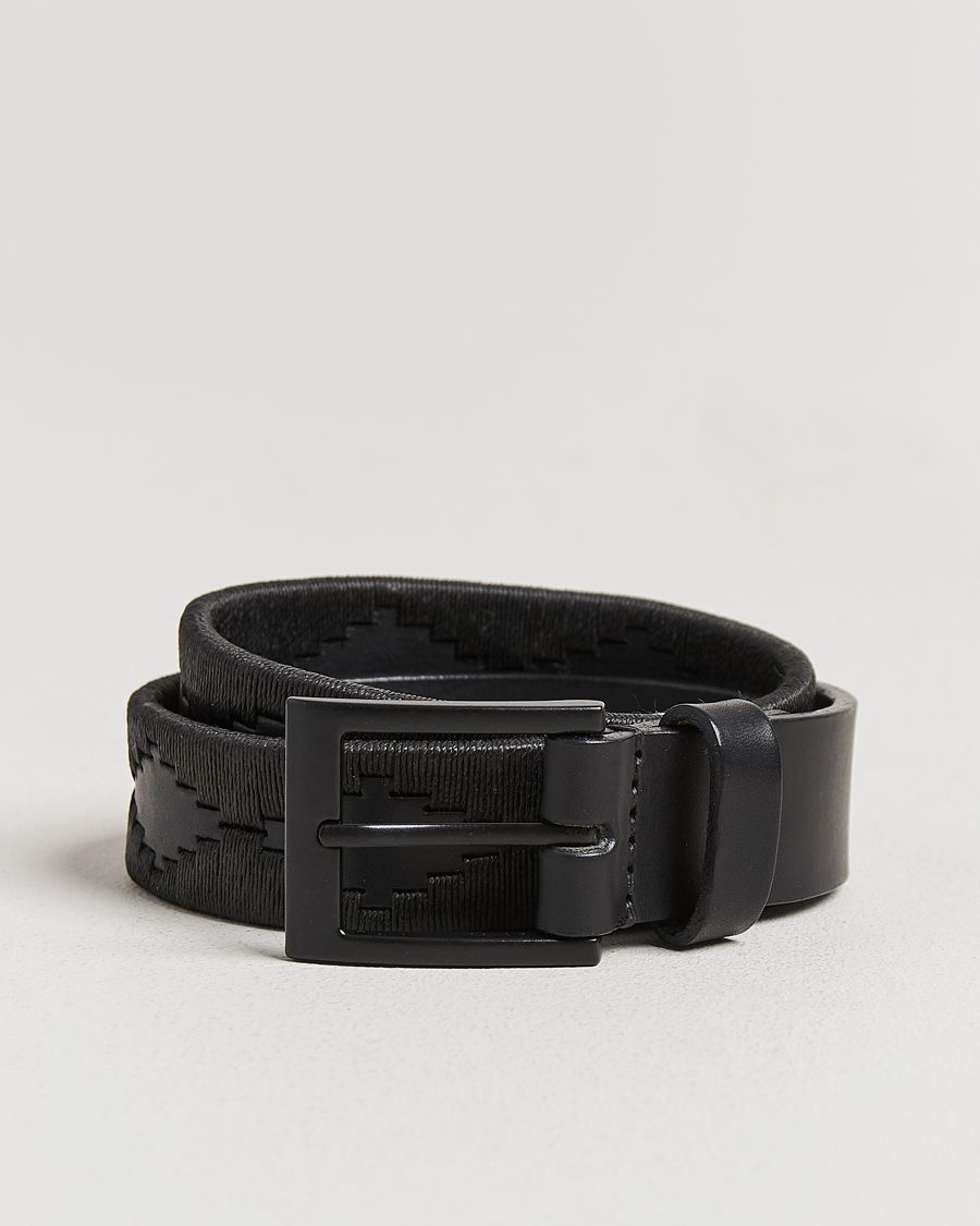 Herre | Belter | Pampeano | Bordado Hand Stitched Classic Leather Belt 3,5cm Black