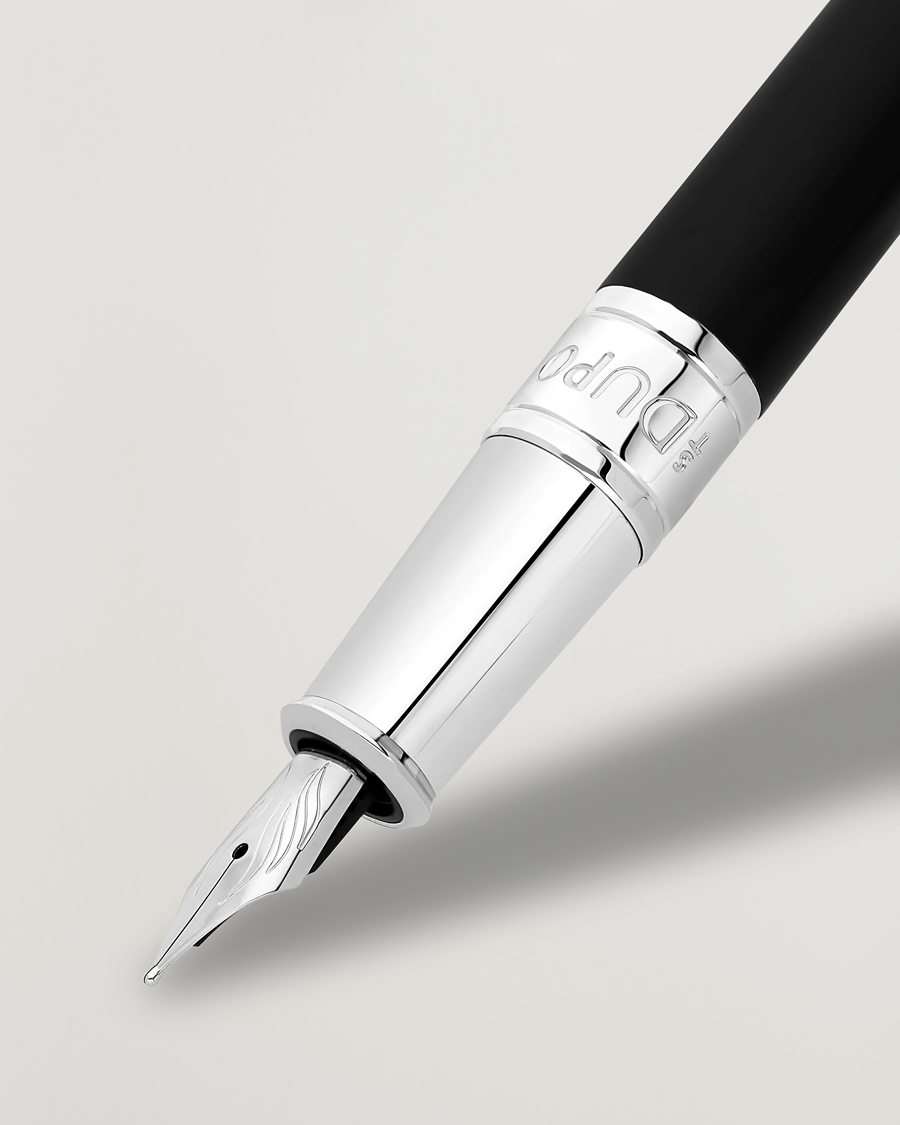 Herre | Penner | S.T. Dupont | D-Initial Fountain Pen Duo Black/Chrome