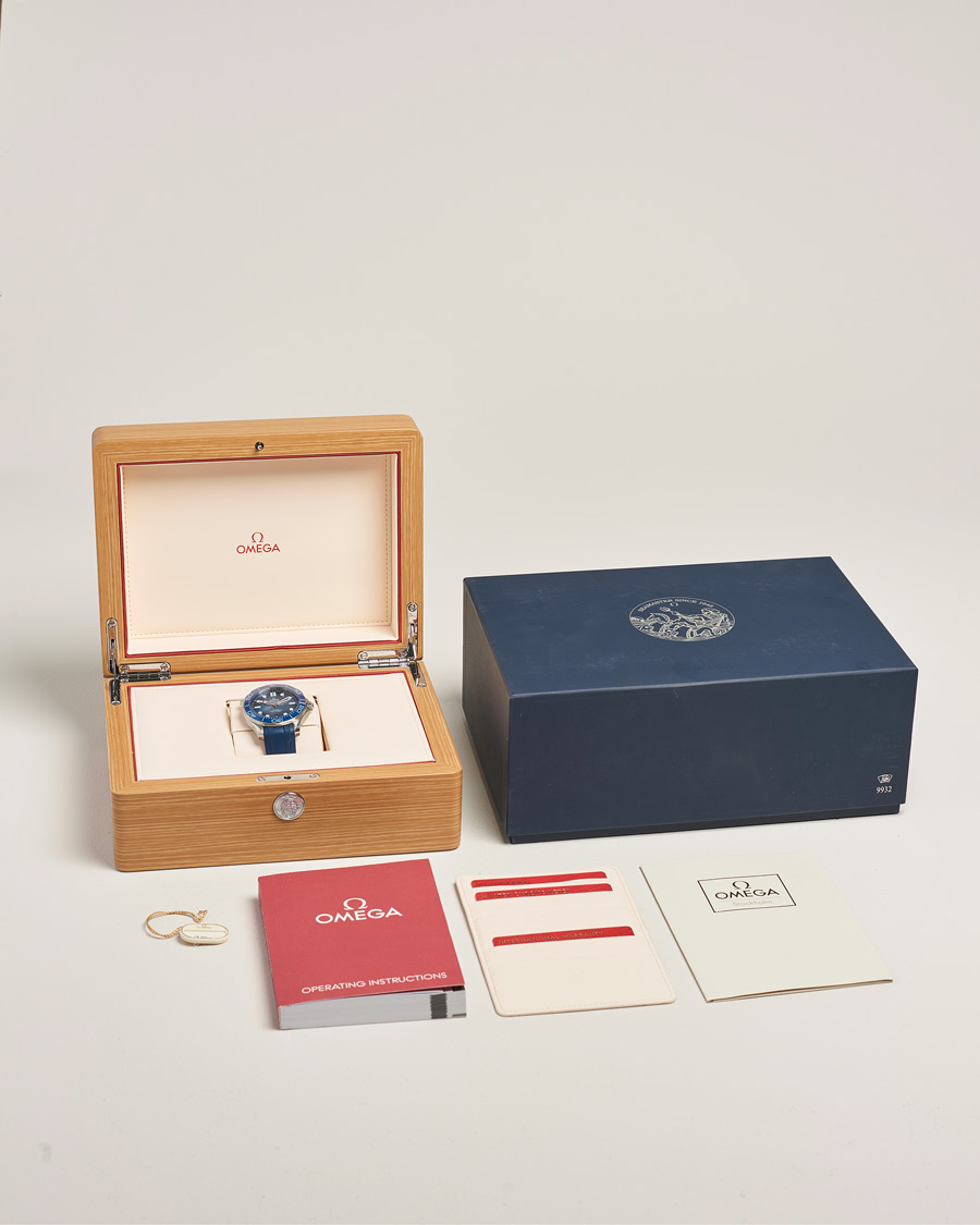 Herre | Omega Pre-Owned Summer Blue Seamaster Diver 300m 75th | Omega Pre-Owned | Summer Blue Seamaster Diver 300m 75th