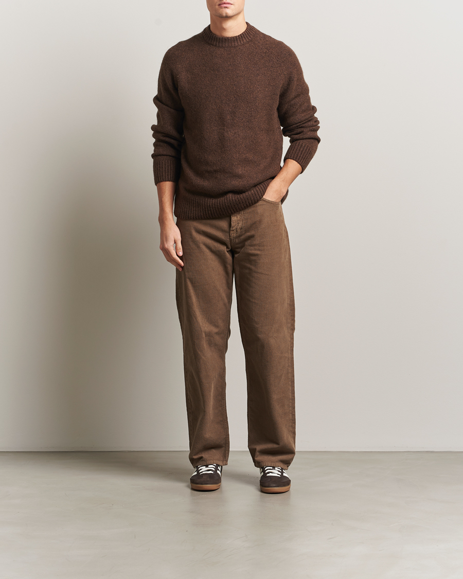 Herre | Gensere | LES DEUX | Gilbert Crew Neck Knit Slate Brown