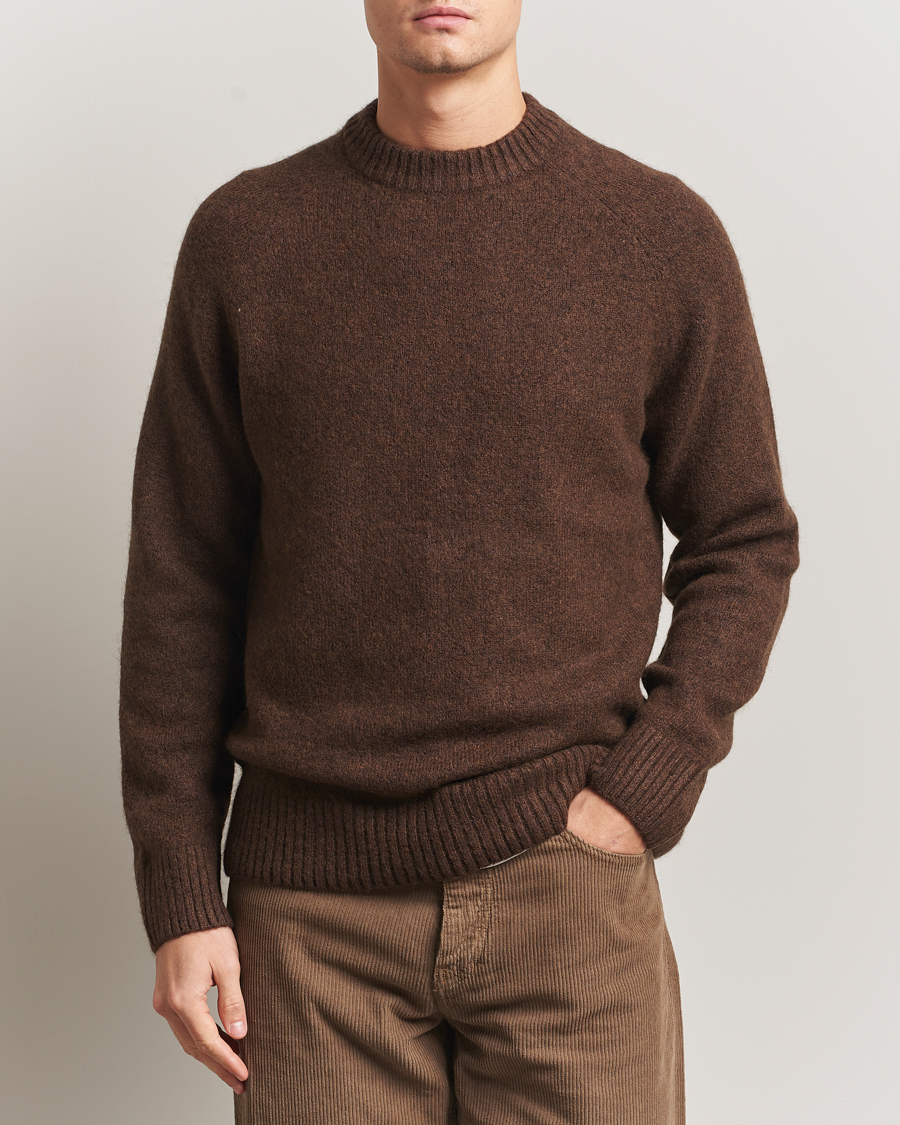Herre | Gensere | LES DEUX | Gilbert Crew Neck Knit Slate Brown