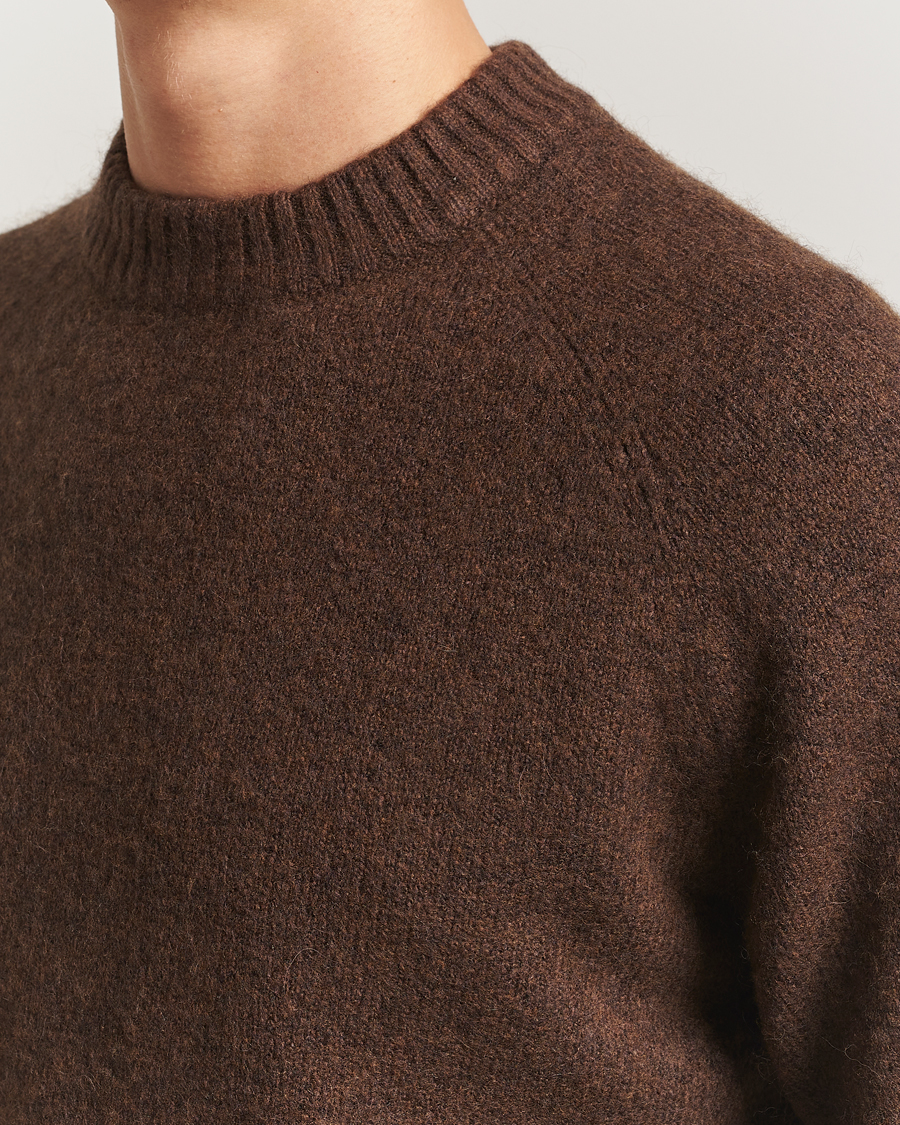 Herre | Gensere | LES DEUX | Gilbert Crew Neck Knit Slate Brown