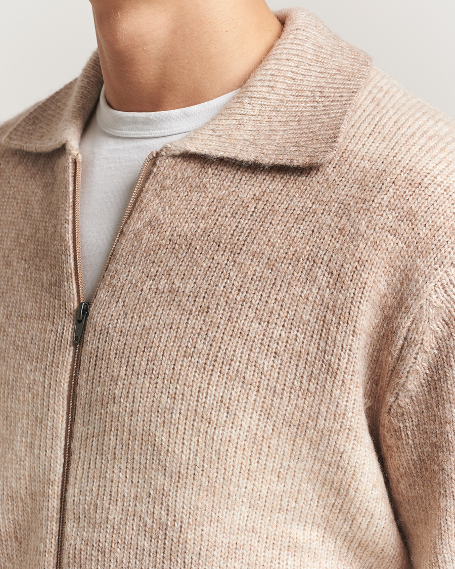 Herre | Gensere | LES DEUX | Gannon Gradient Zipper Cardigan Prairie Sand