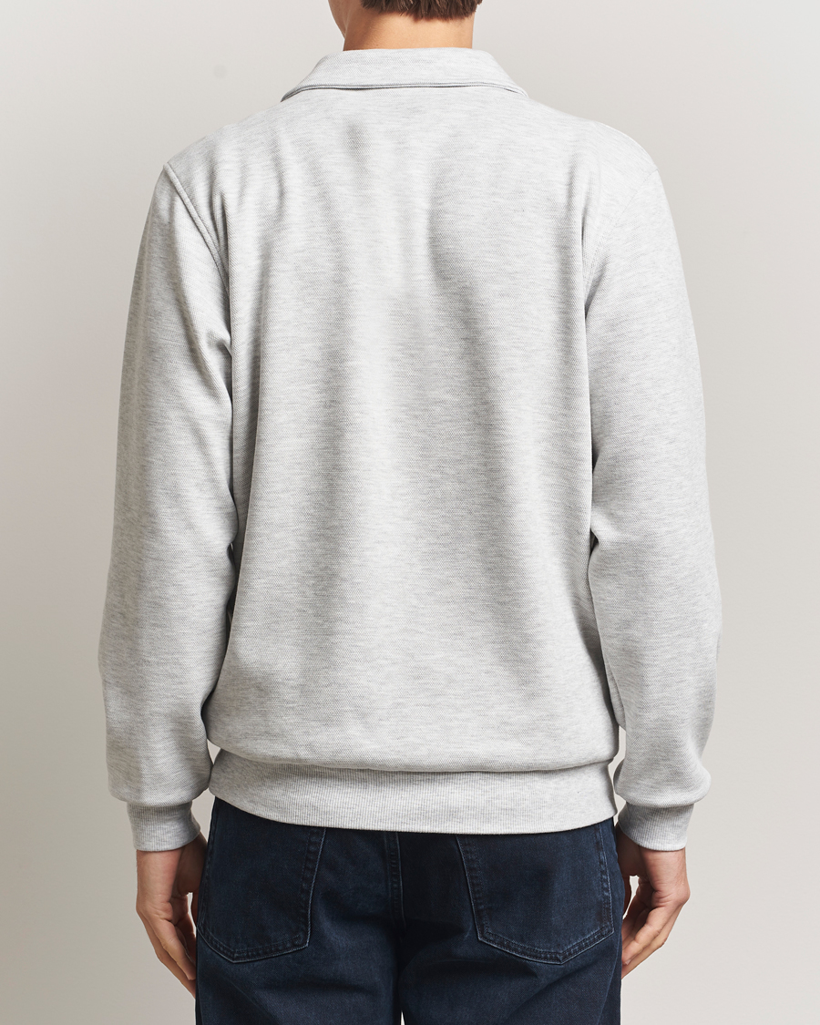 Herre | Gensere | LES DEUX | Ben Polo Pique Sweatshirt Snow Melange