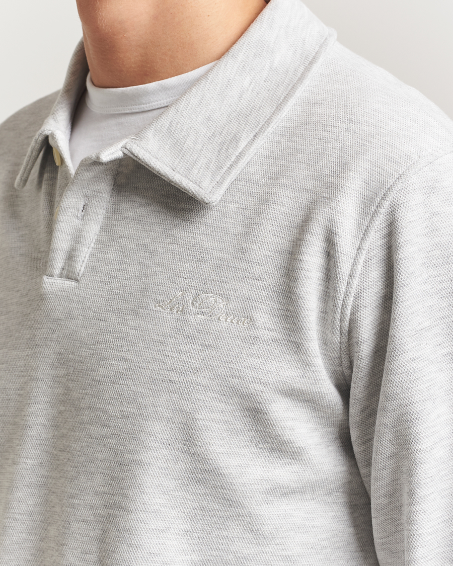 Herre | Gensere | LES DEUX | Ben Polo Pique Sweatshirt Snow Melange