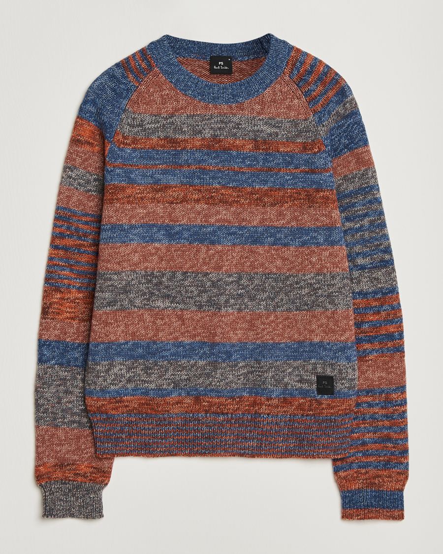 Herre | Gensere | PS Paul Smith | Wool Knitted Striped Sweater Red Multi