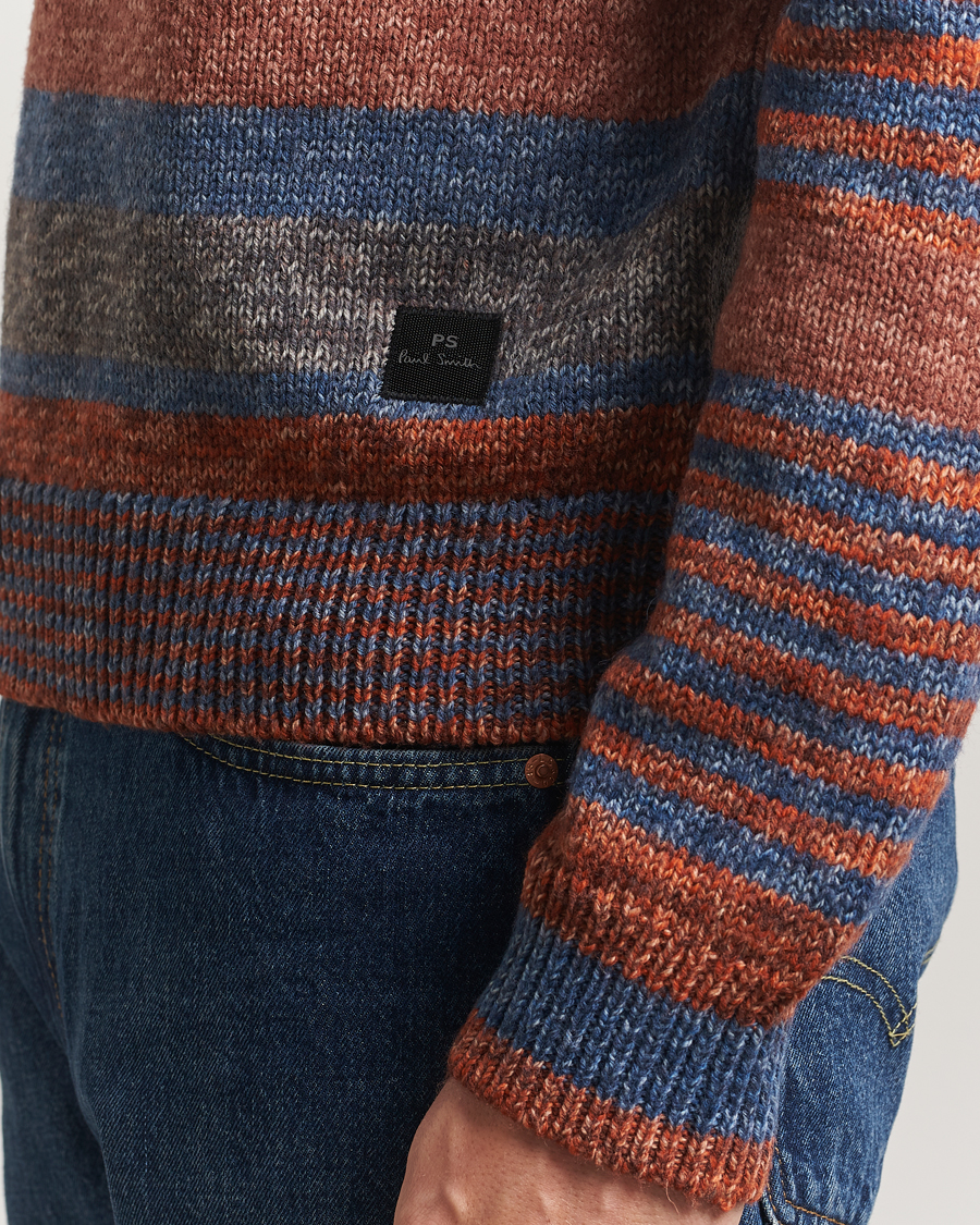 Herre | Gensere | PS Paul Smith | Wool Knitted Striped Sweater Red Multi