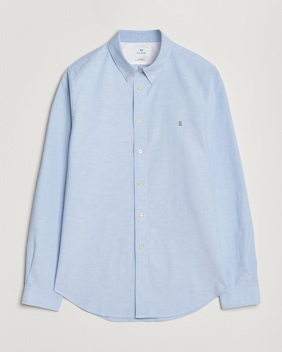 Herre | Skjorter | PS Paul Smith | Tailored Fit Embroidered Oxford Shirt Light Blue