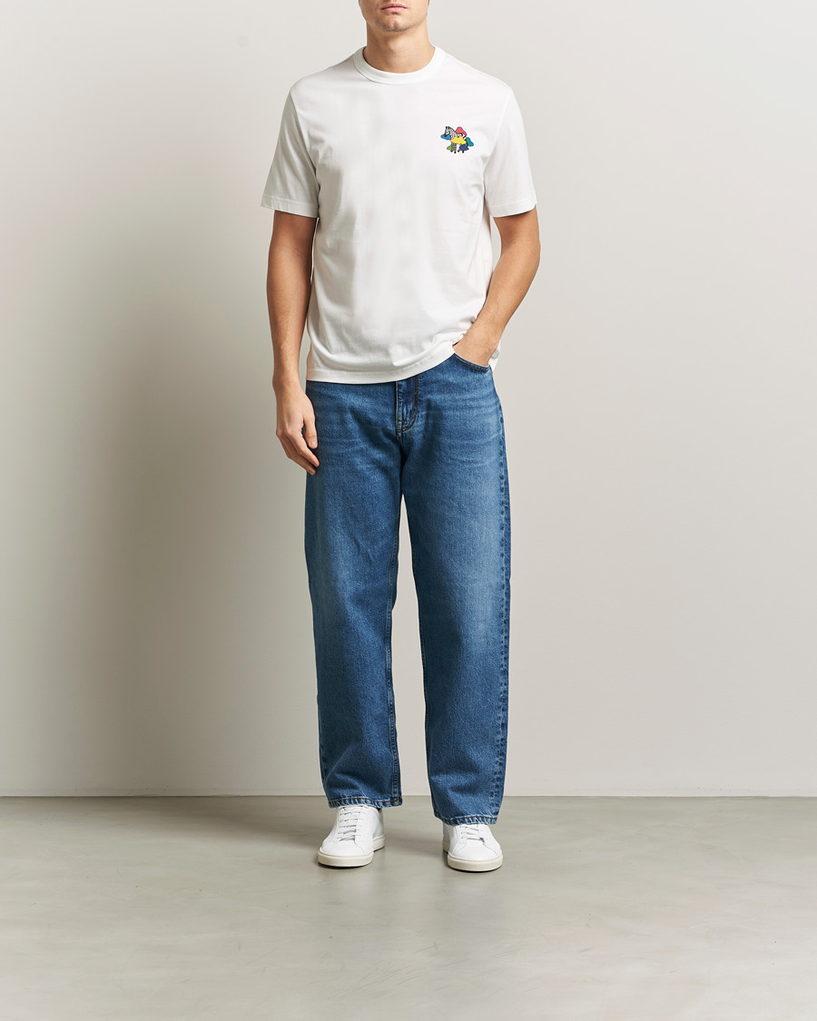 Herre | T-Shirts | PS Paul Smith | Cloud Zebra Printed T-Shirt White