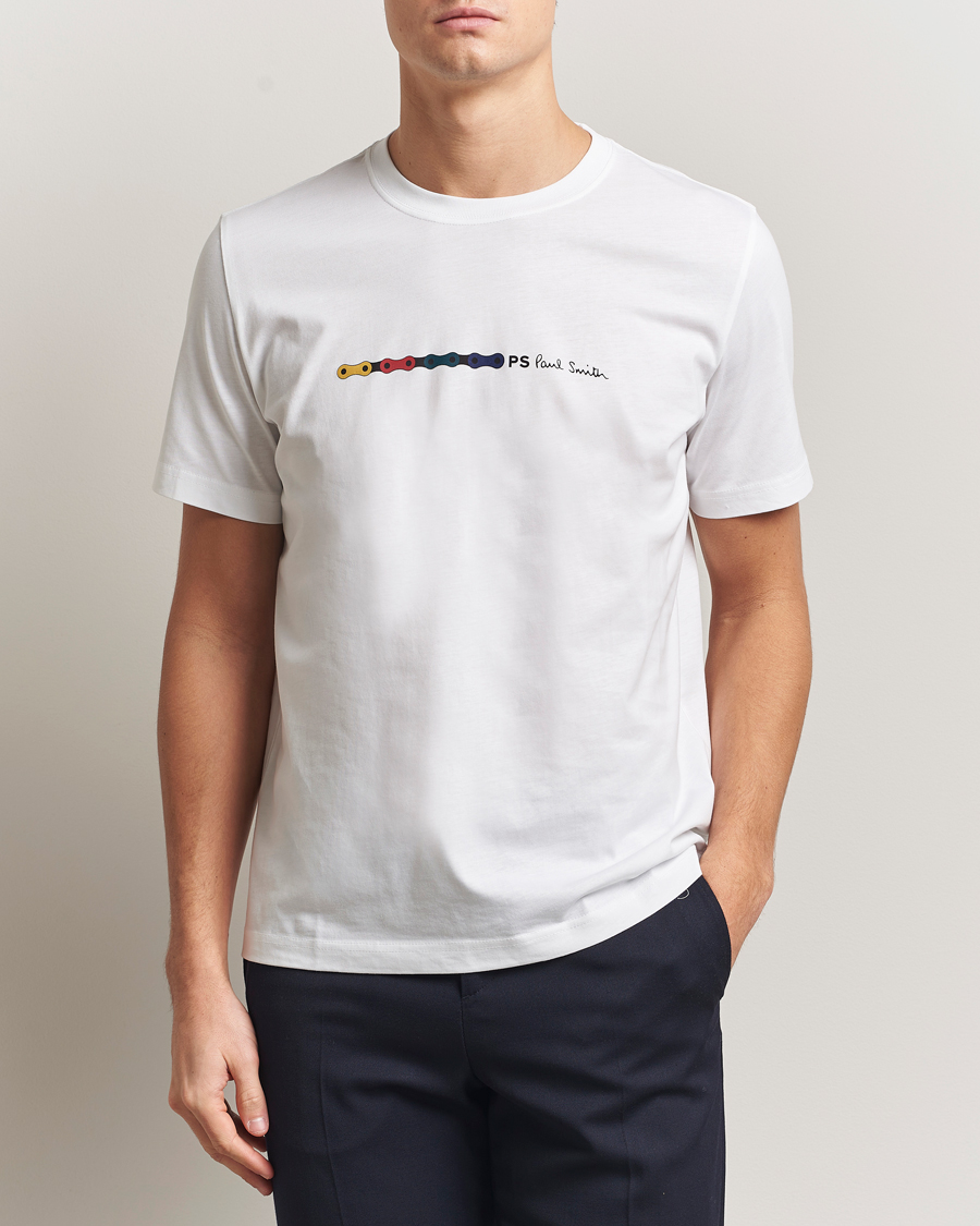Herre | T-Shirts | PS Paul Smith | Chain Printed T-Shirt White