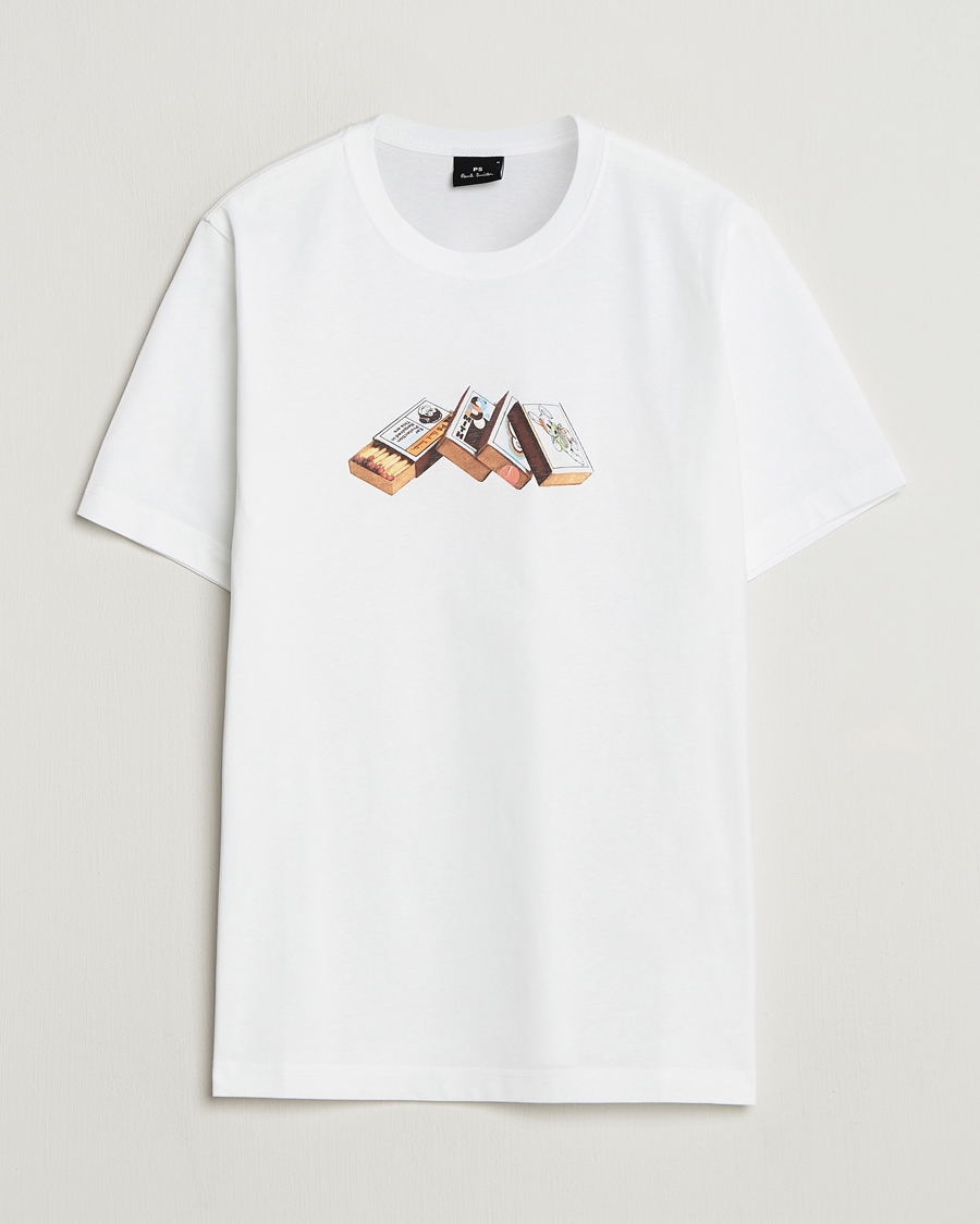 Herre | T-Shirts | PS Paul Smith | Matchboxes Printed T-Shirt White