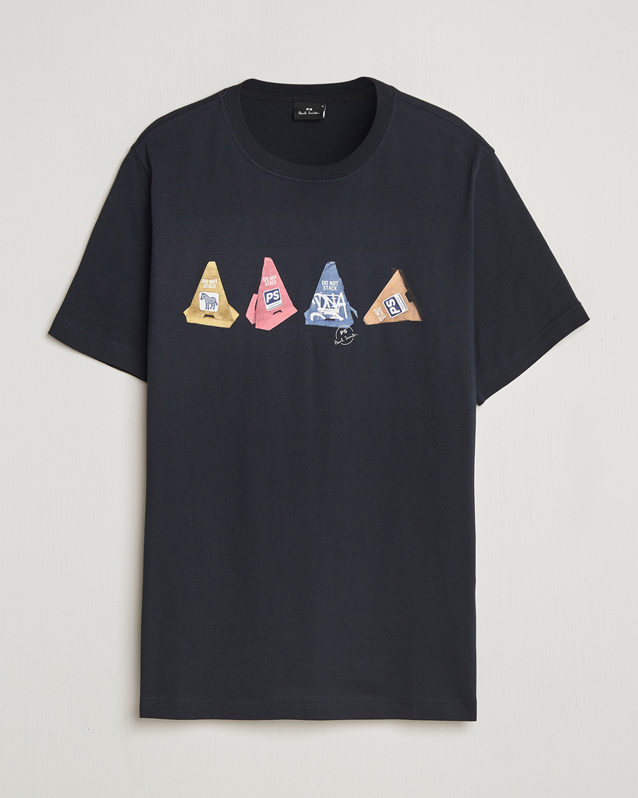 Herre | T-Shirts | PS Paul Smith | Cones Printed T-Shirt Navy
