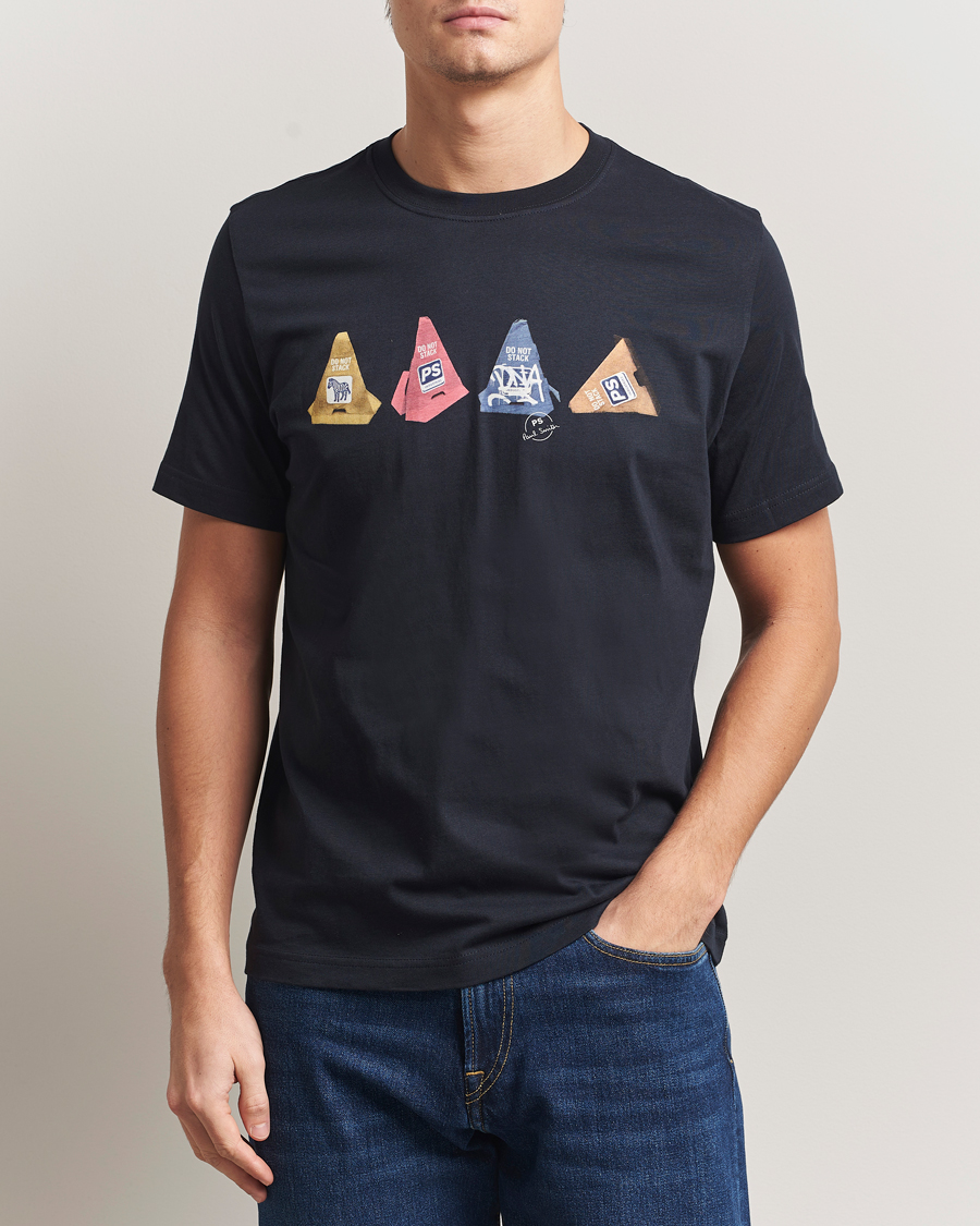 Herre | T-Shirts | PS Paul Smith | Cones Printed T-Shirt Navy