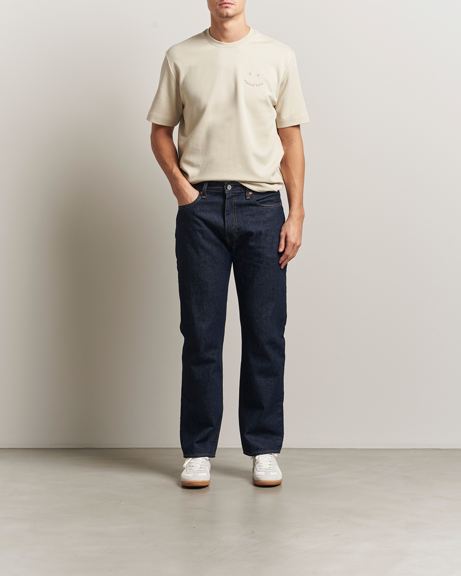 Herre | T-Shirts | PS Paul Smith | Casual Fit Happy T-Shirt Ecru