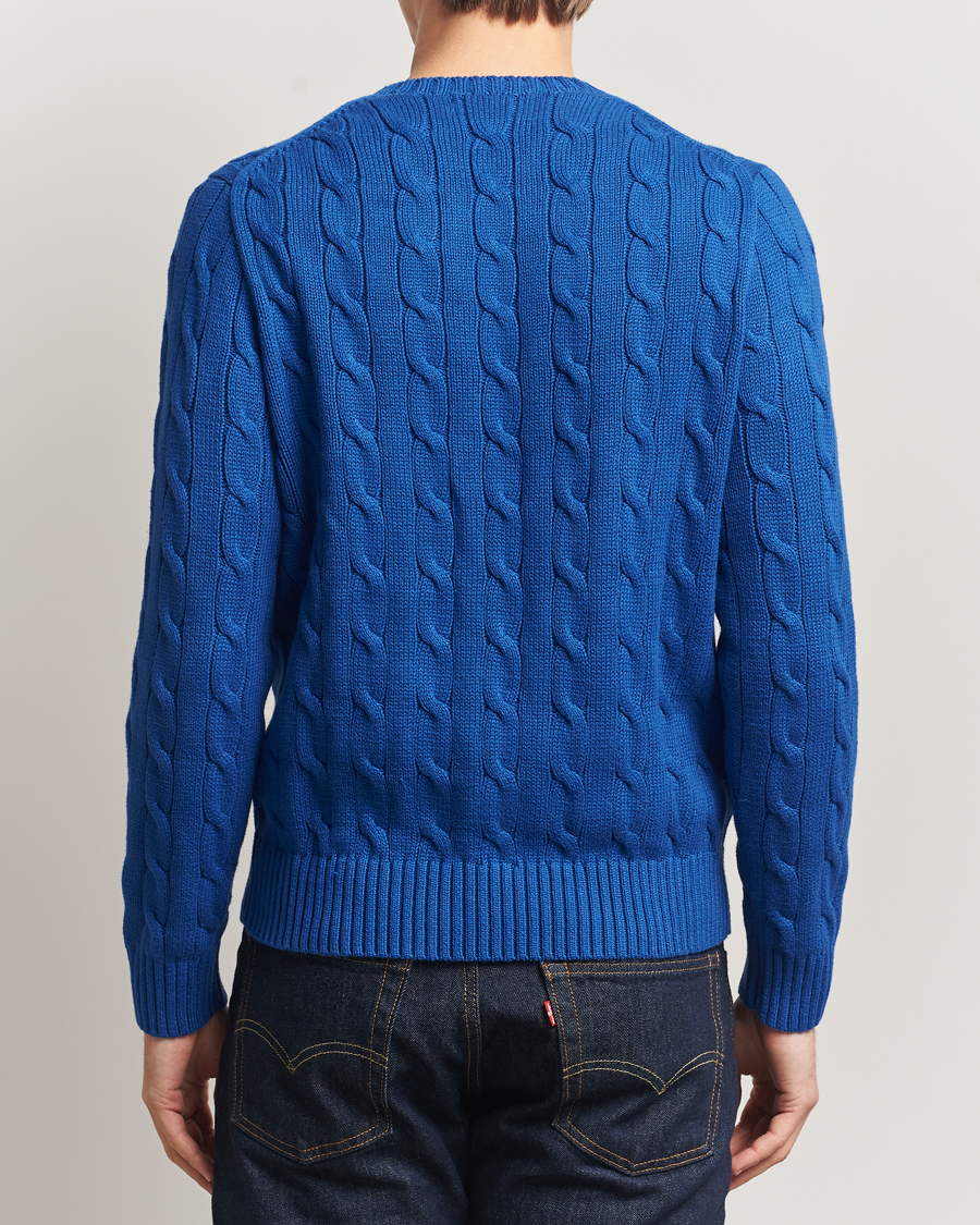 Herre | Gensere | Polo Ralph Lauren | Cotton Cable Flag Sweater Sapphire Star