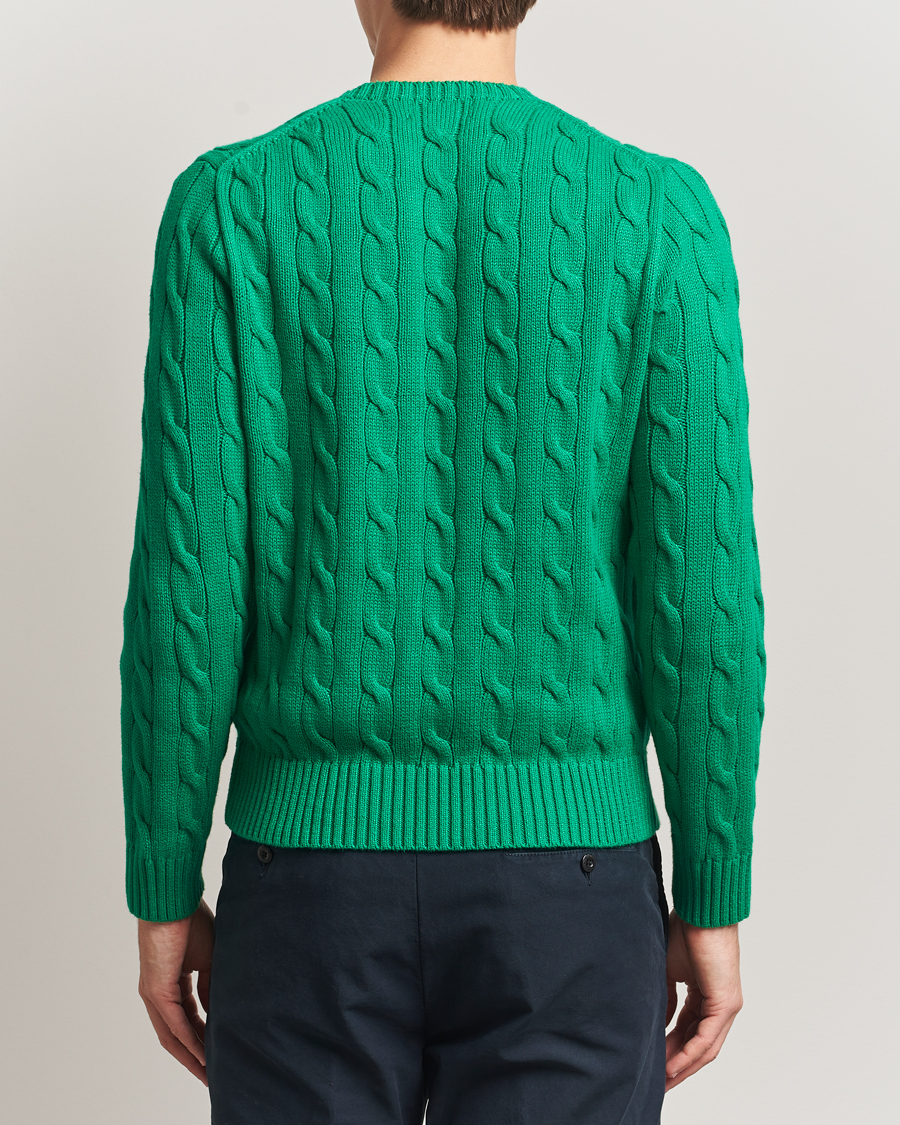 Herre | Gensere | Polo Ralph Lauren | Cotton Cable Flag Sweater Billiard Green