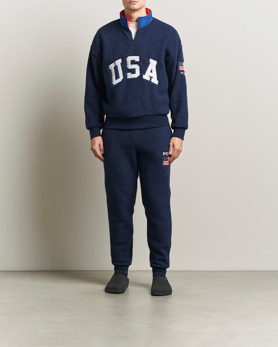 Herre | Gensere | Polo Ralph Lauren | Polar Half Zip USA Fleece Refined Navy