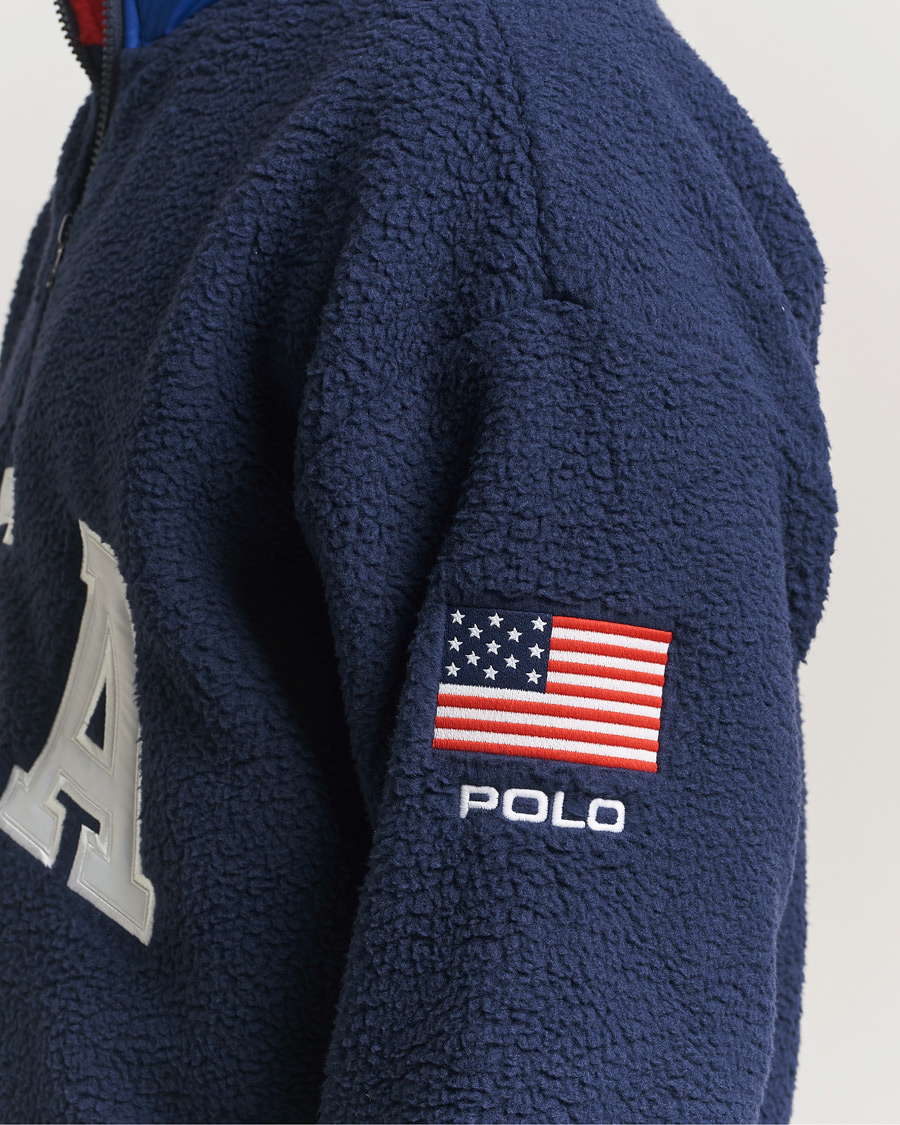 Herre | Gensere | Polo Ralph Lauren | Polar Half Zip USA Fleece Refined Navy