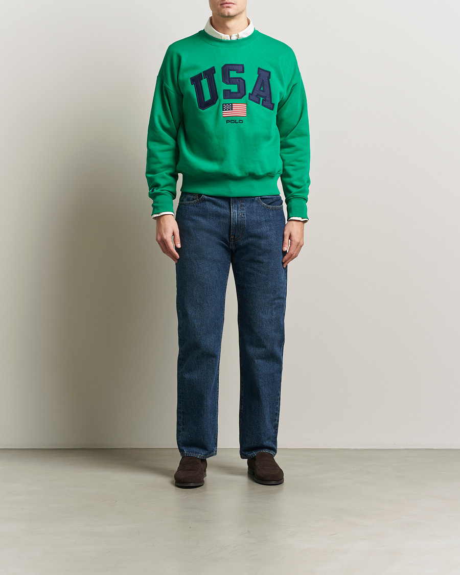 Herre | Gensere | Polo Ralph Lauren | USA Sweatshirt Billiard Green