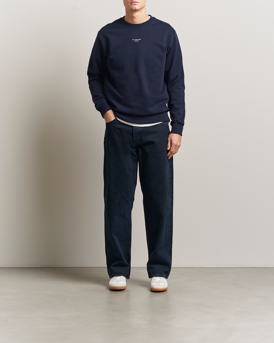 Herre | Gensere | Drôle de Monsieur | Classic Slogan Sweatshirt Navy