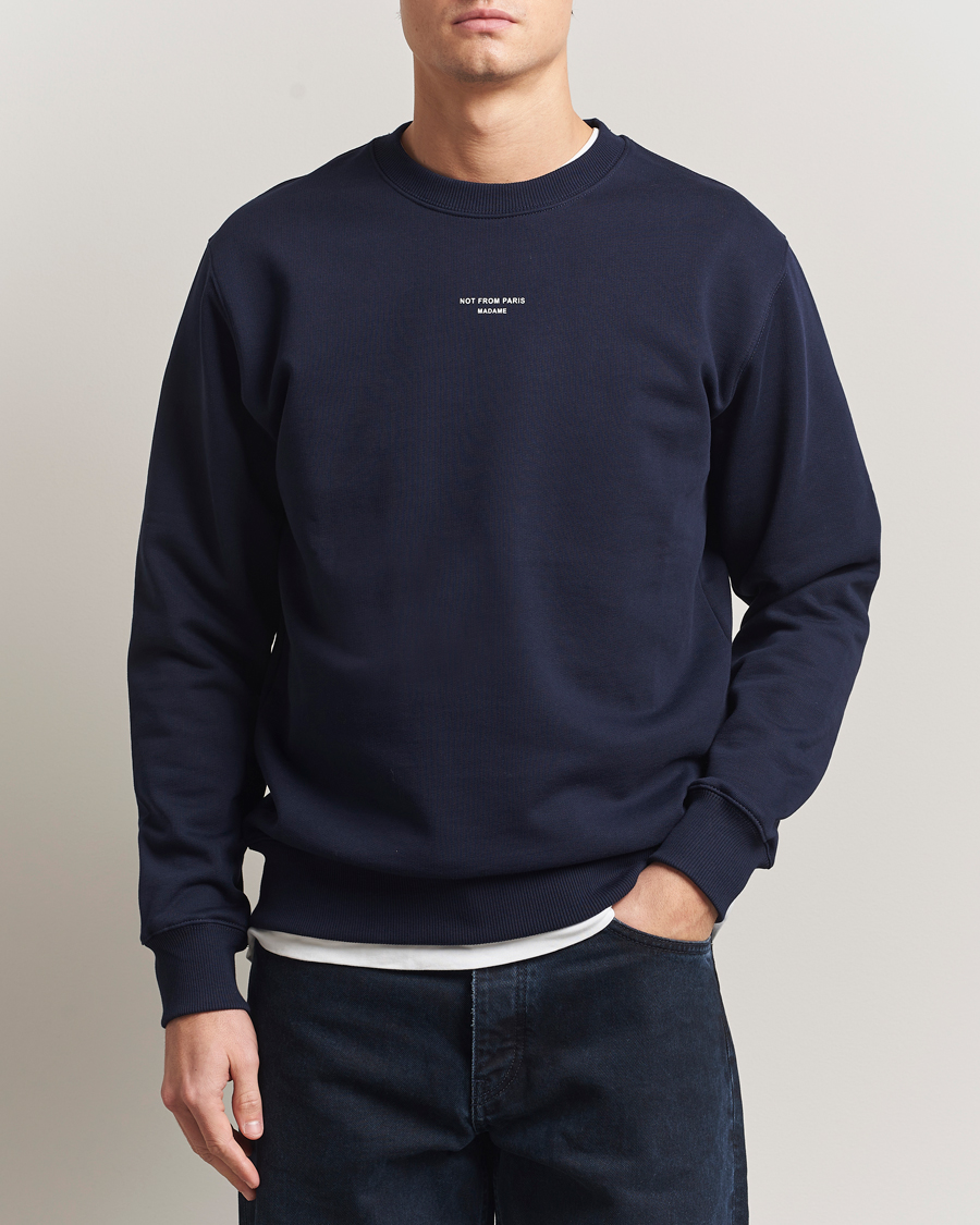 Herre | Gensere | Drôle de Monsieur | Classic Slogan Sweatshirt Navy
