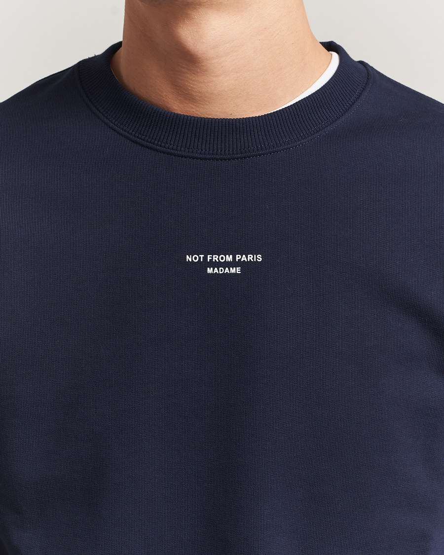 Herre | Gensere | Drôle de Monsieur | Classic Slogan Sweatshirt Navy