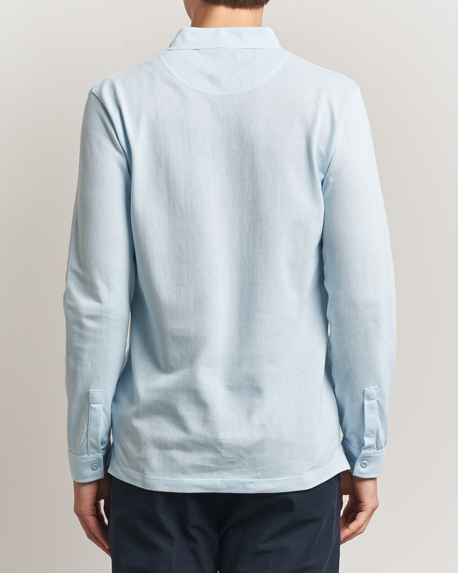 Herre | Pikéer | Sunspel | Long Sleeve Riviera Polo Shirt Frost Blue