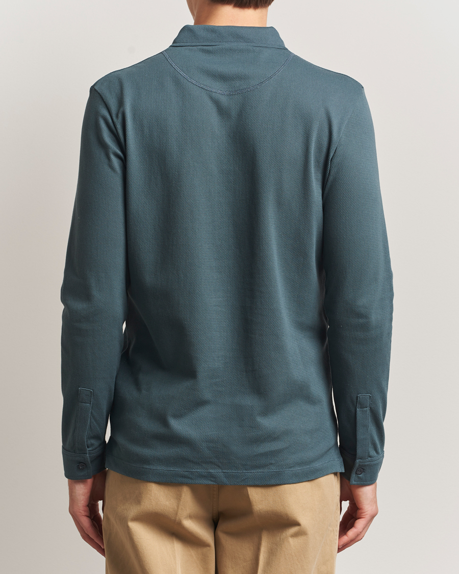 Herre | Pikéer | Sunspel | Long Sleeve Riviera Polo Shirt Dark Petrol