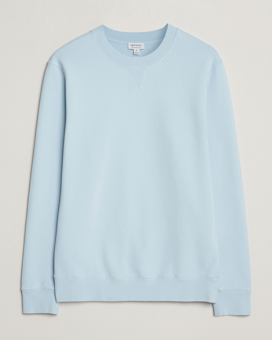 Herre | Gensere | Sunspel | Loopback Sweatshirt Frost Blue