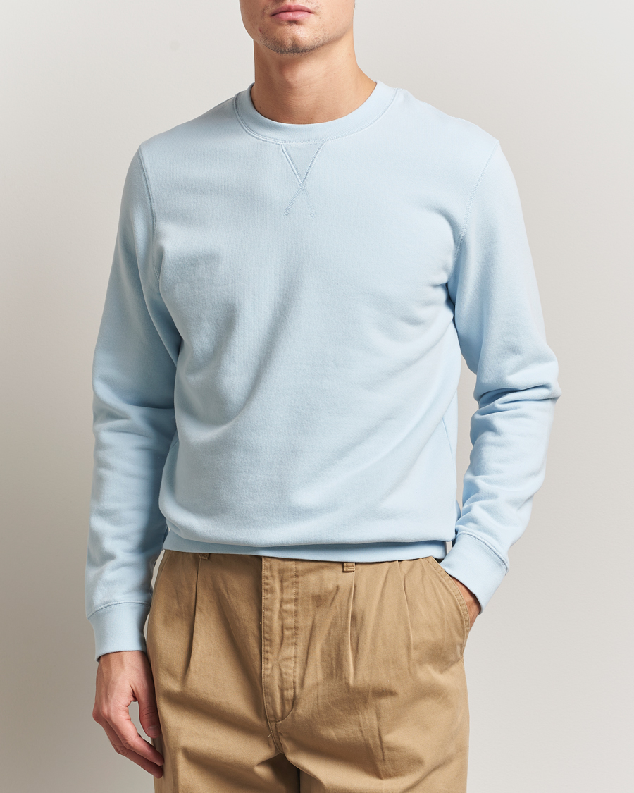 Herre | Gensere | Sunspel | Loopback Sweatshirt Frost Blue