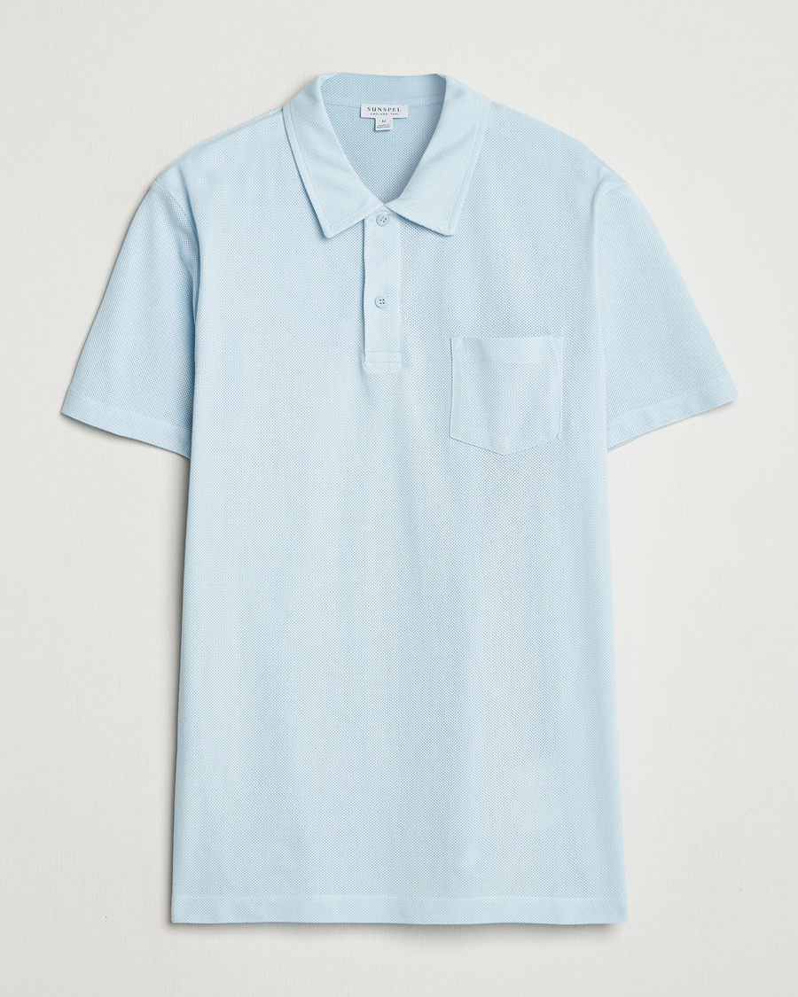 Herre | Pikéer | Sunspel | Riviera Polo Shirt Frost Blue