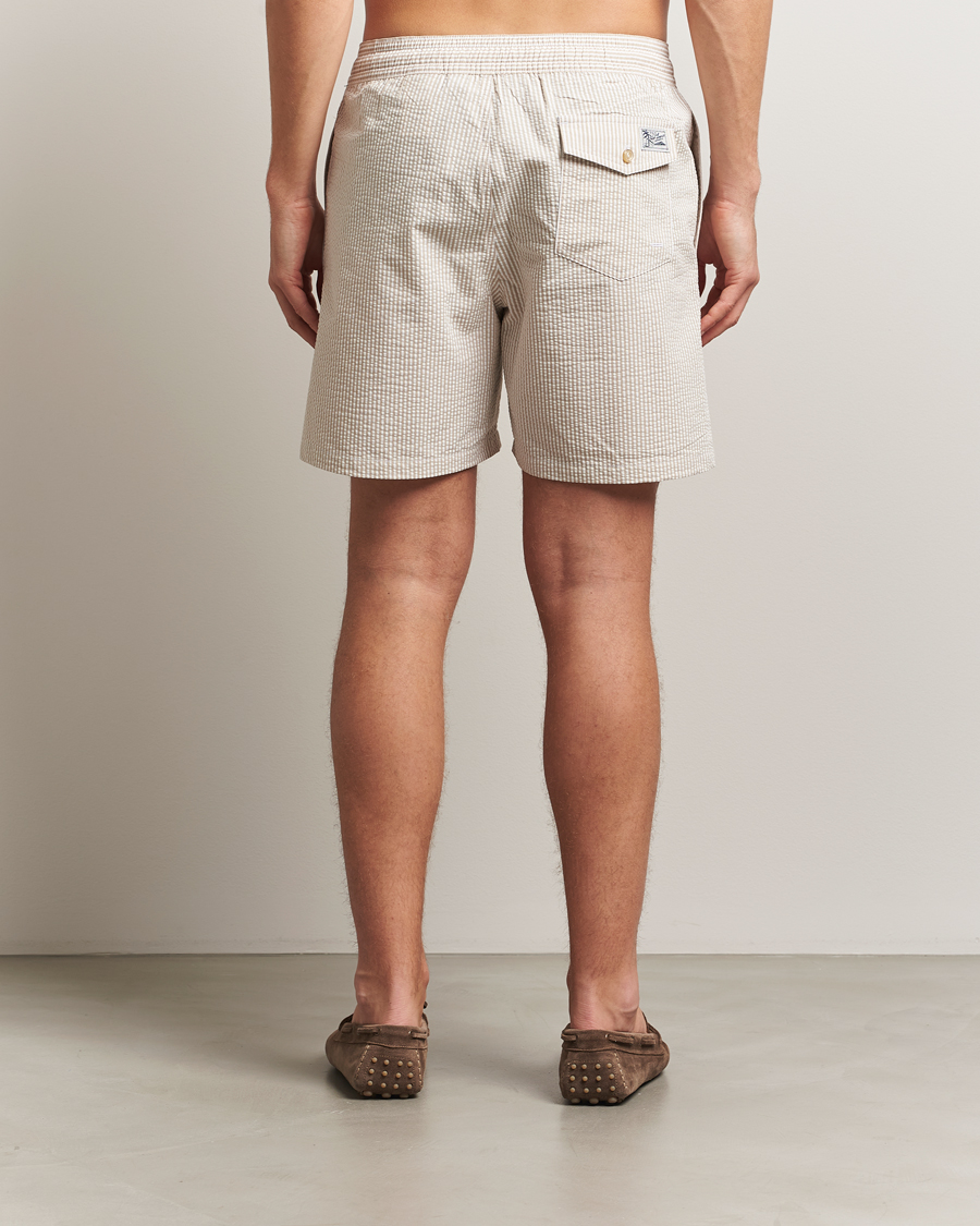 Herre | Badeshorts | Polo Ralph Lauren | Traveler Mid Trunk Seersucker Coastal Beige