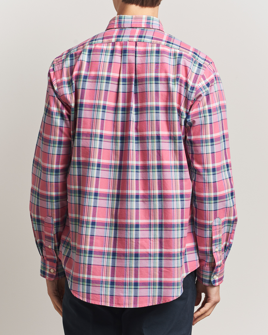 Herre | Skjorter | Polo Ralph Lauren | Custom Fit Oxford Checked Shirt Pink/Blue