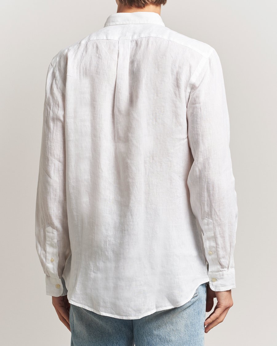 Herre | Vester | Polo Ralph Lauren | Slim Fit Linen Shirt White