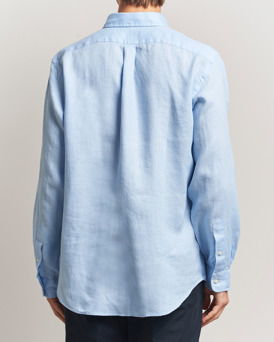 Herre | Skjorter | Polo Ralph Lauren | Custom Fit Linen Shirt Office Blue