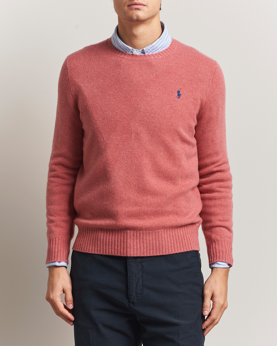 Herre | Gensere | Polo Ralph Lauren | Wool/Cashmere Crew Neck Strawberry Gelato