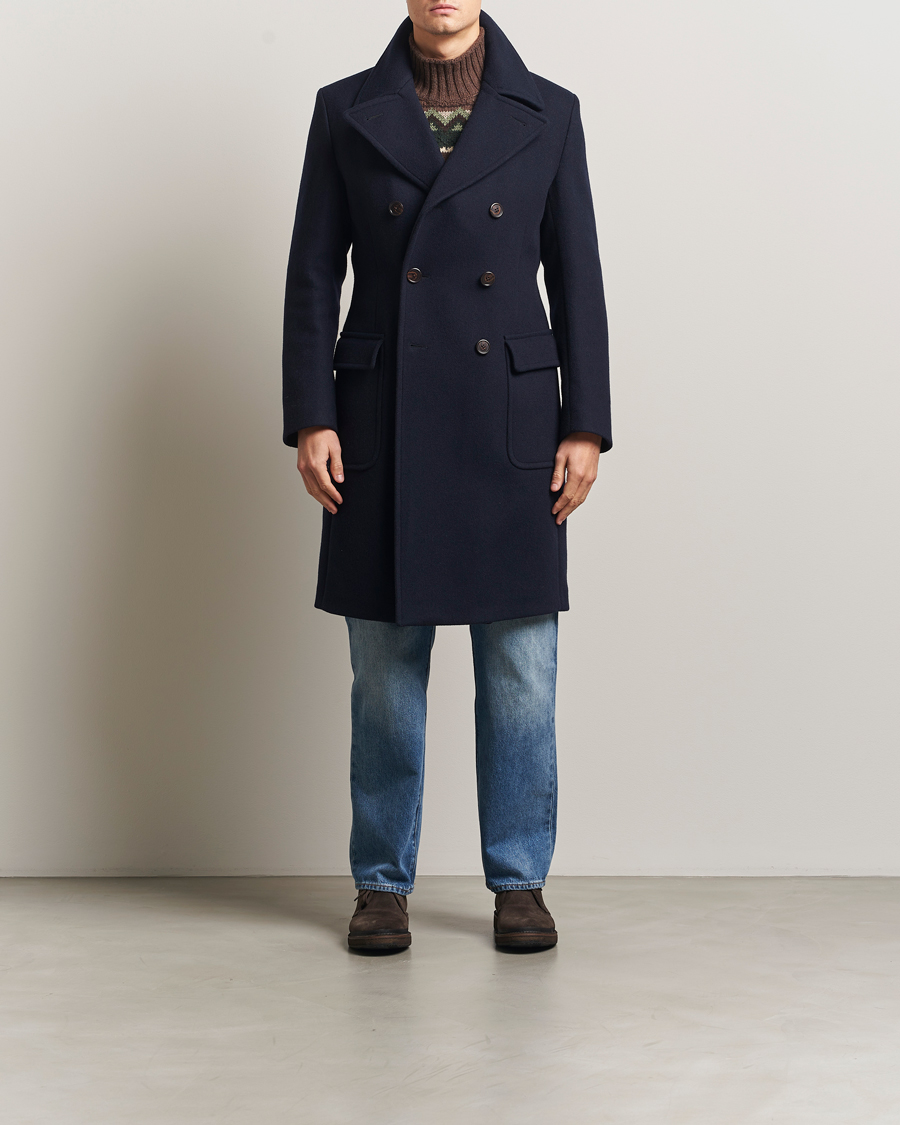 Herre | Jakker | Polo Ralph Lauren | Double Breasted Top Wool Coat Navy