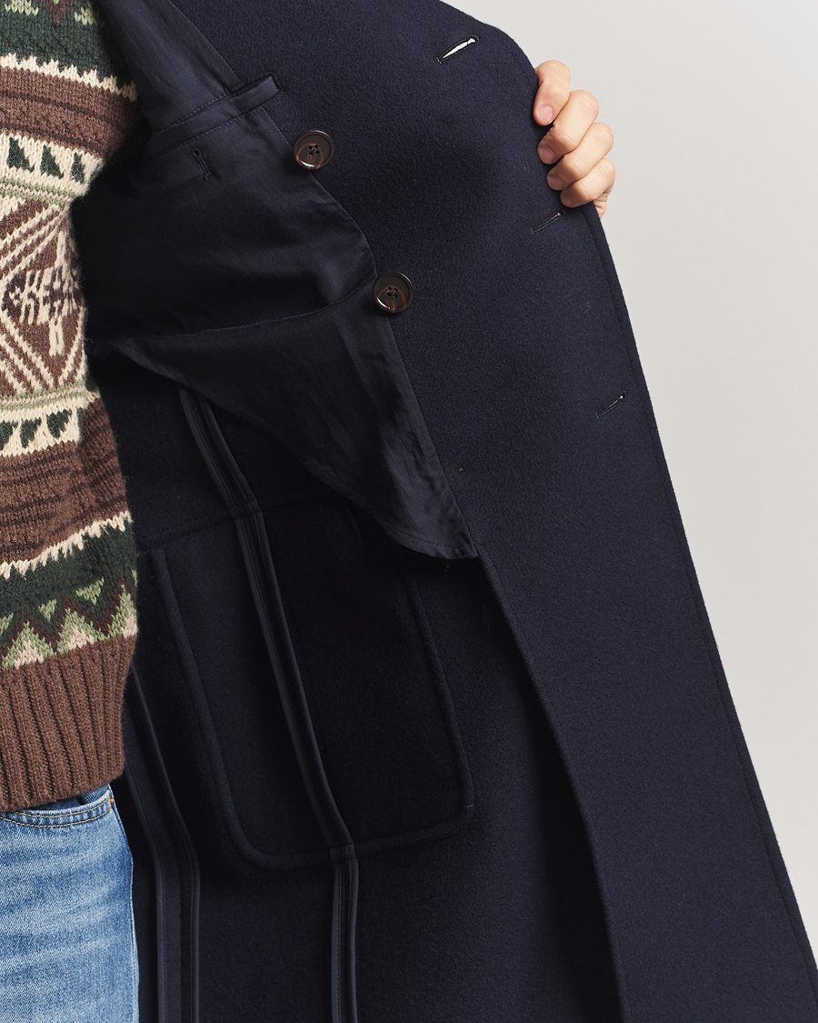 Herre | Jakker | Polo Ralph Lauren | Double Breasted Top Wool Coat Navy