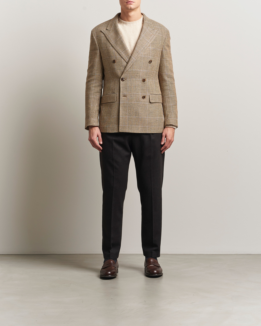 Herre | Dressjakker | Polo Ralph Lauren | DB Wool Prince of Wales Blazer Sand/Brown