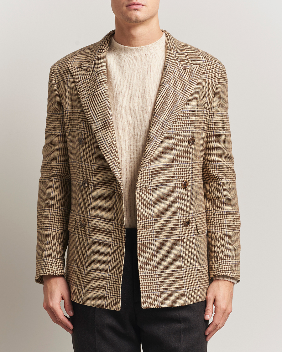 Herre | Dressjakker | Polo Ralph Lauren | DB Wool Prince of Wales Blazer Sand/Brown
