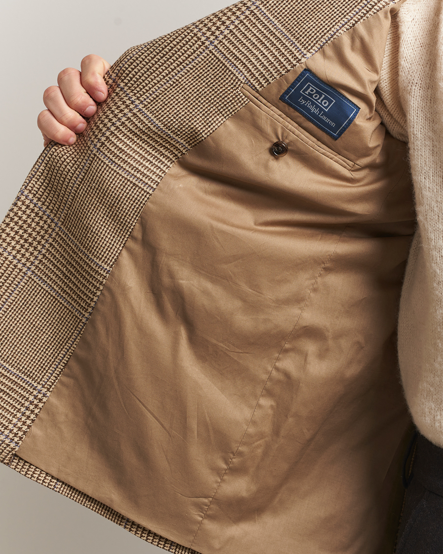 Herre | Dressjakker | Polo Ralph Lauren | DB Wool Prince of Wales Blazer Sand/Brown