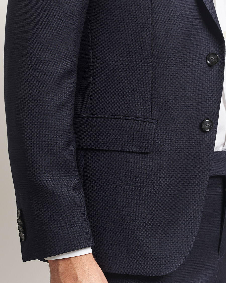 Herre | Dresser | BOSS BLACK | Huge Structured Wool Suit Dark Blue