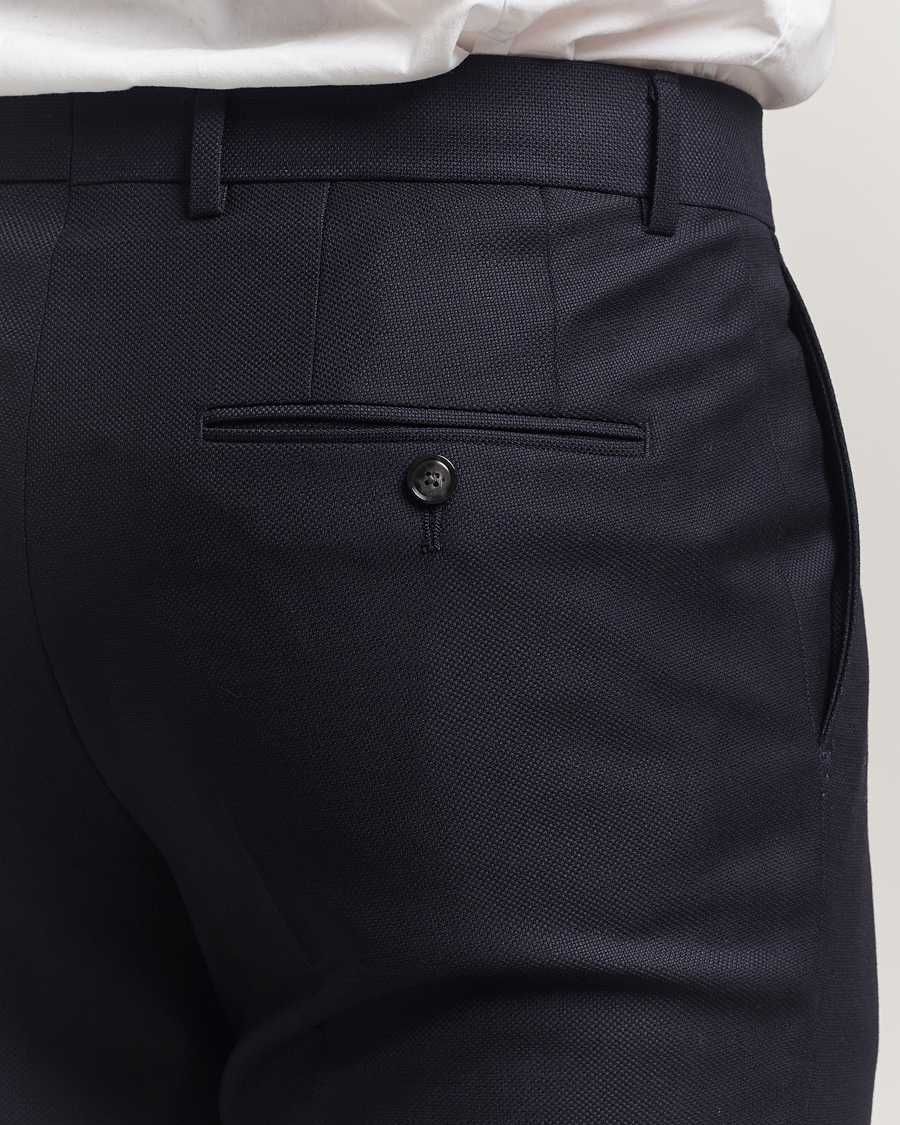 Herre | Dresser | BOSS BLACK | Huge Structured Wool Suit Dark Blue