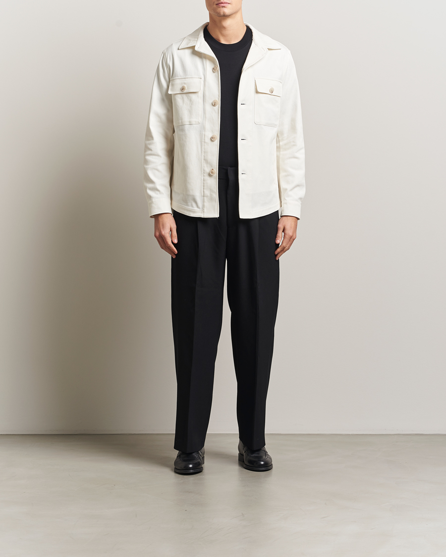Herre | Skjorter | BOSS BLACK | Carper Cotton Twill Overshirt Natural