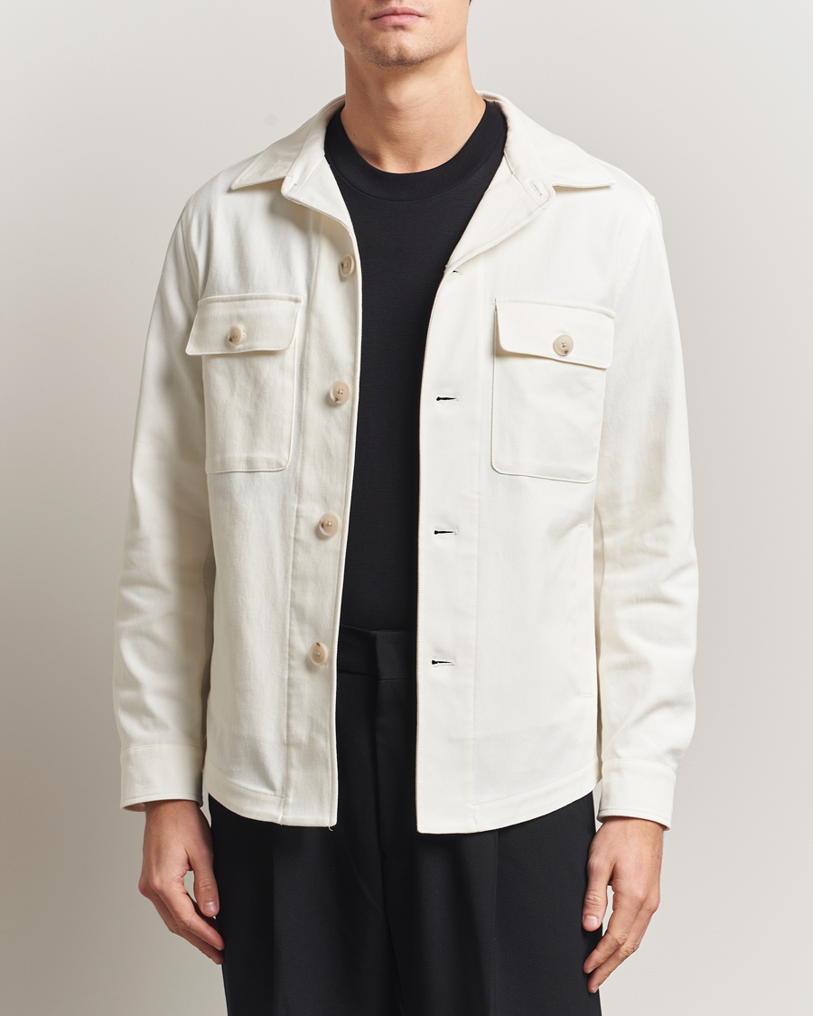 Herre | Skjorter | BOSS BLACK | Carper Cotton Twill Overshirt Natural