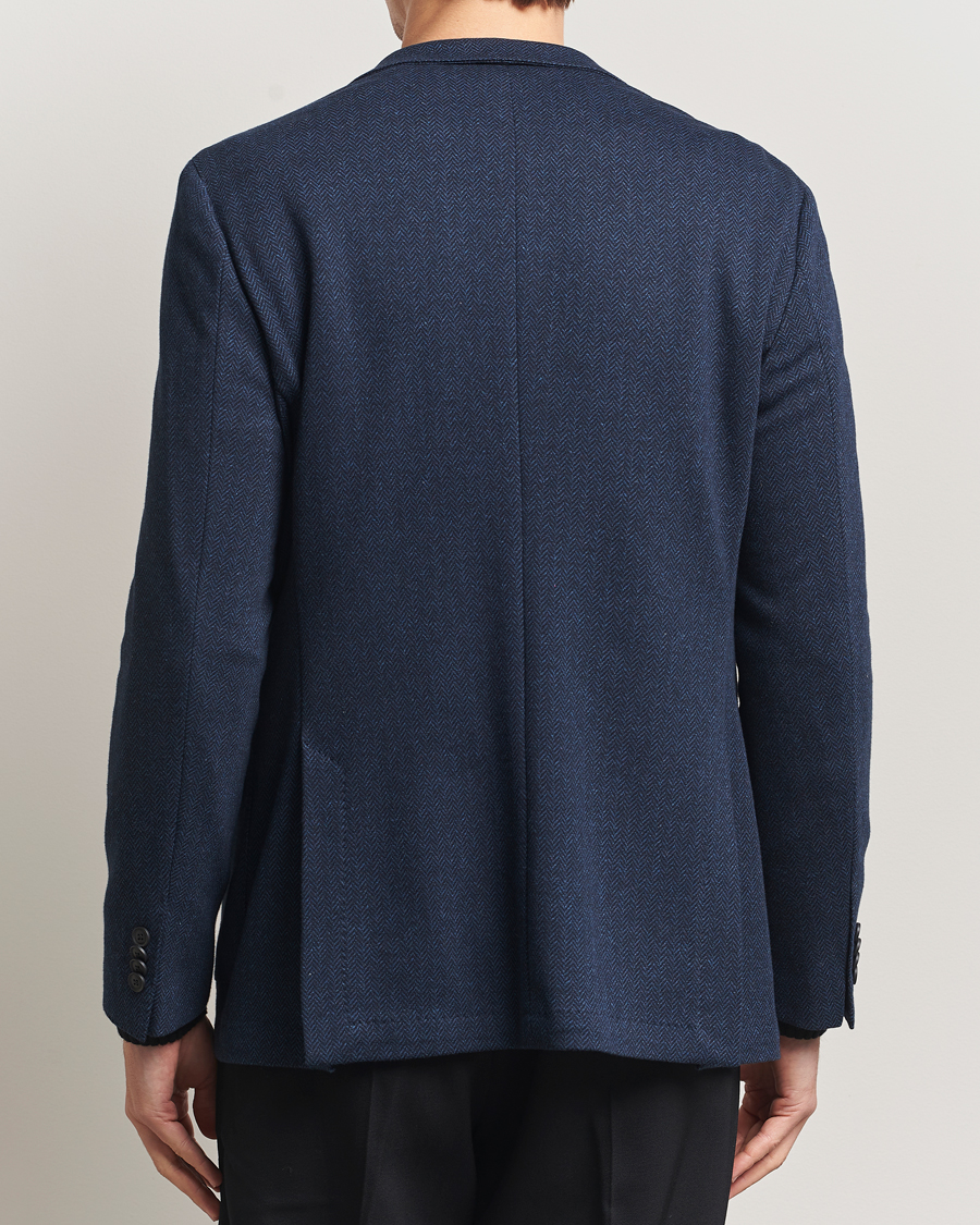 Herre | Dressjakker | BOSS BLACK | Jaye Jersey Herringbone Blazer Dark Blue