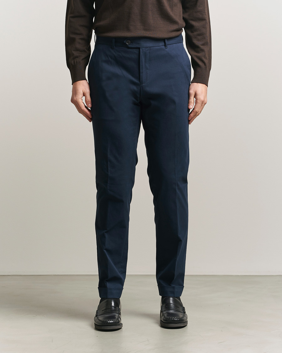 Herre | Bukser | BOSS BLACK | Genius Cotton Trousers Dark Blue