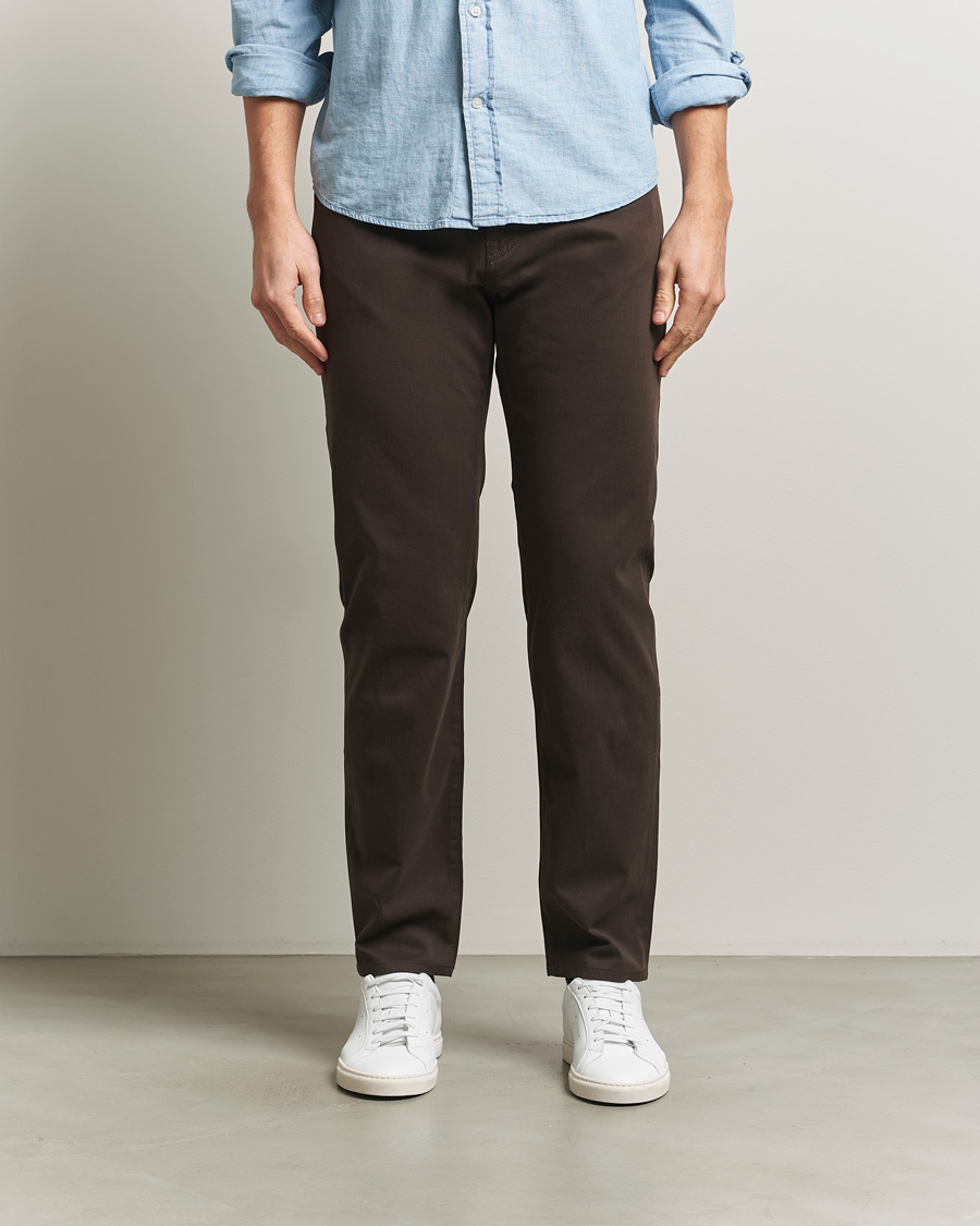Herre | Bukser | BOSS BLACK | Re.Maine Cotton 5-Pocket Pants Dark Brown