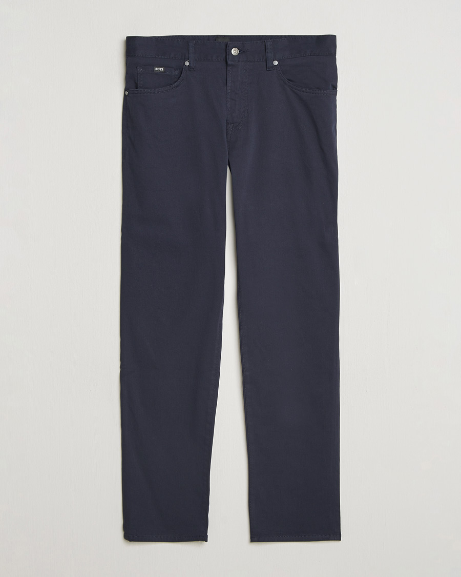 Herre | Bukser | BOSS BLACK | Re.Maine Cotton 5-Pocket Pants Dark Blue
