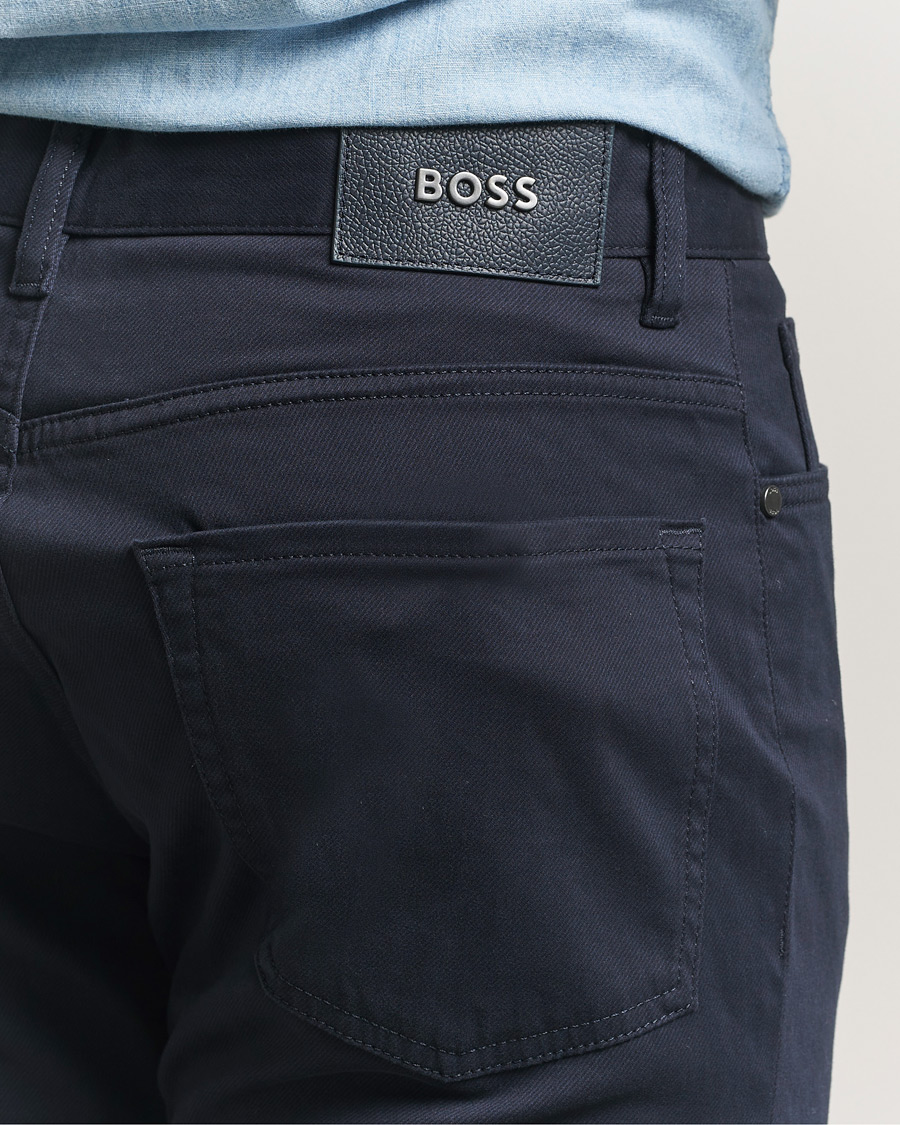 Herre | Bukser | BOSS BLACK | Re.Maine Cotton 5-Pocket Pants Dark Blue